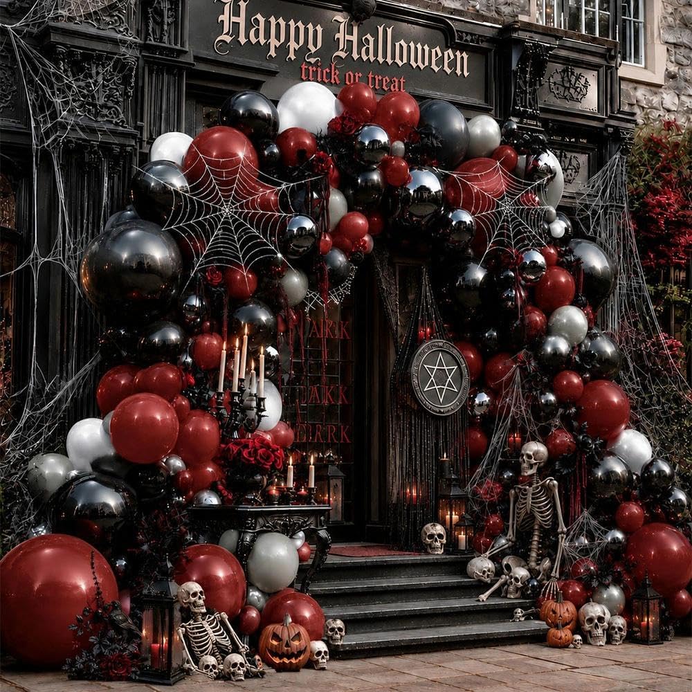 Balloon Arch Kit - Dark Red Black Balloon Arch Kit