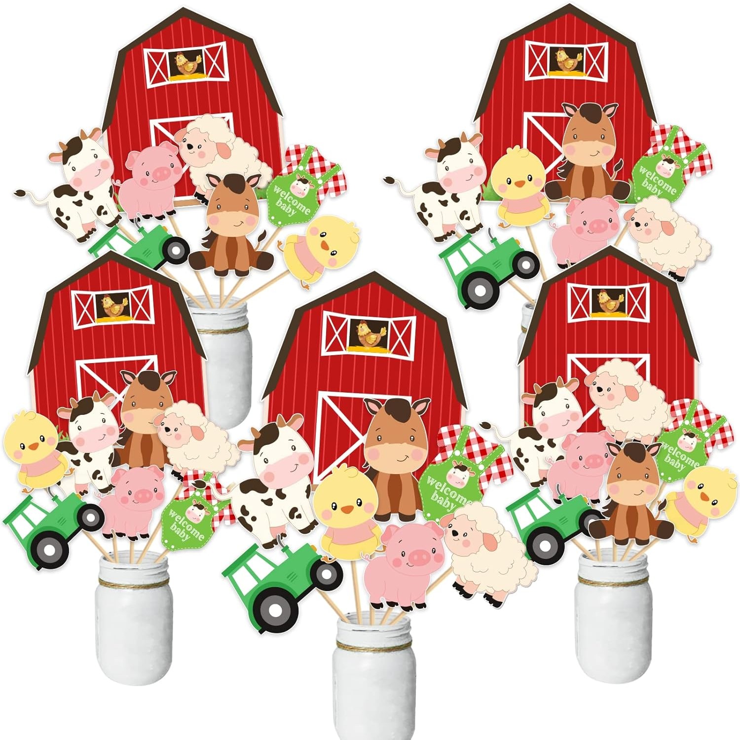 Farm Animal Baby Shower Center - огляд і ціна Centerpiece Stick