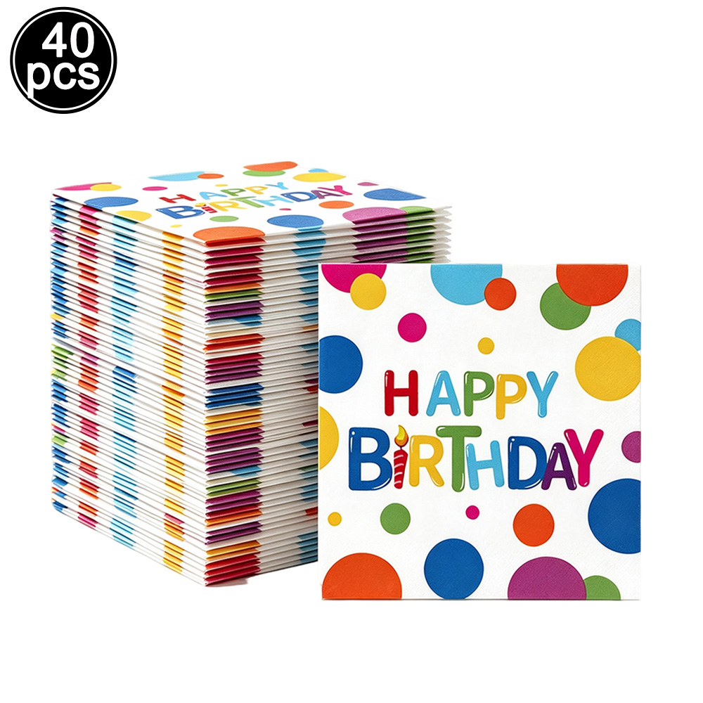 Colorful Polka Dot Happy Birth - огляд і ціна Paper Straw Color