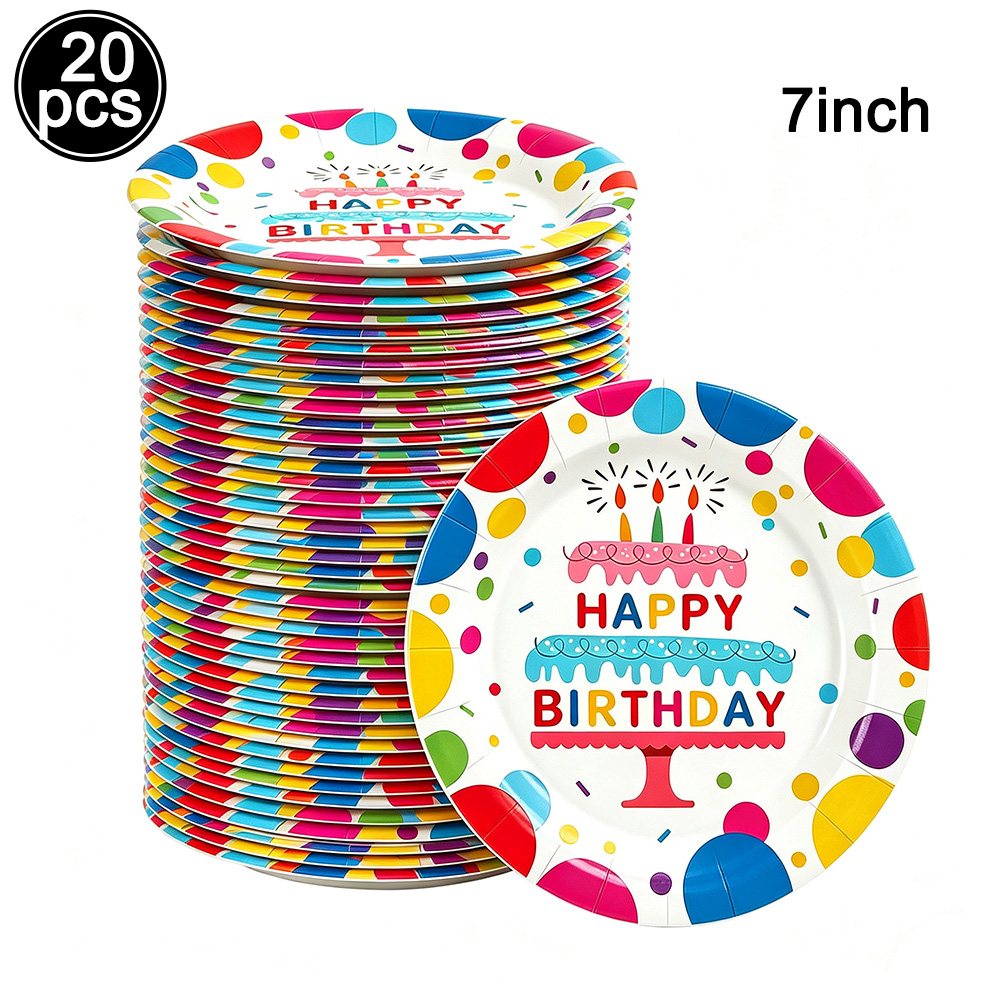 Colorful Polka Dot Happy Birth - огляд і ціна Paper Straw Color