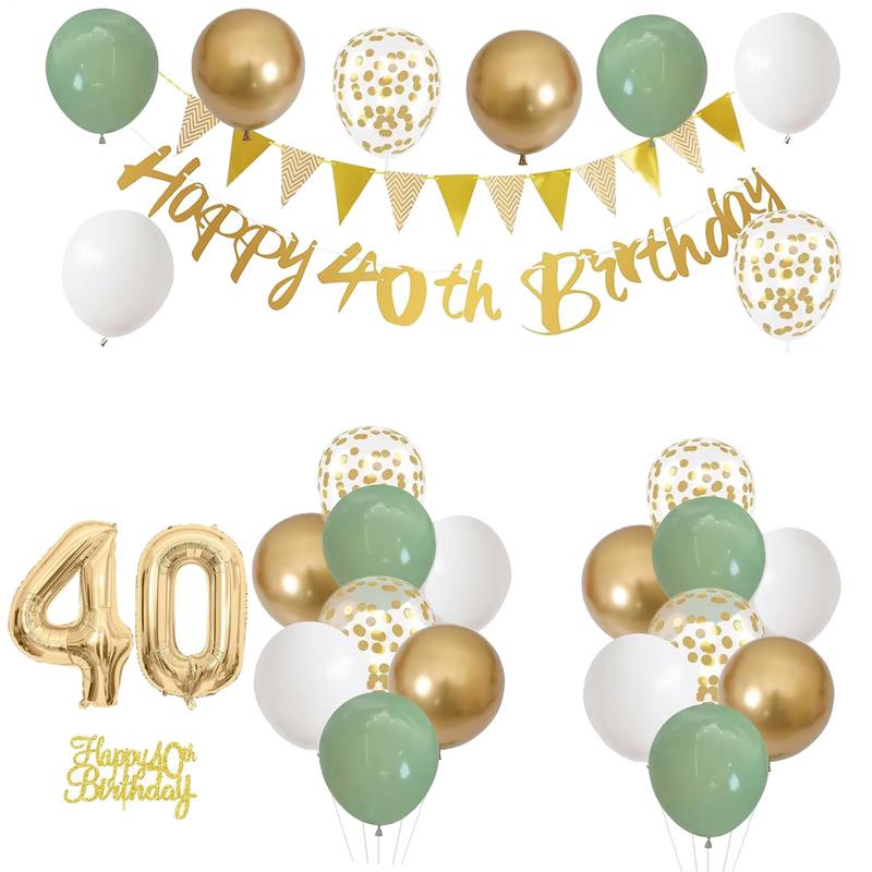 28 Pcs Birthday Decoration Set - огляд і ціна Party Banner Gold