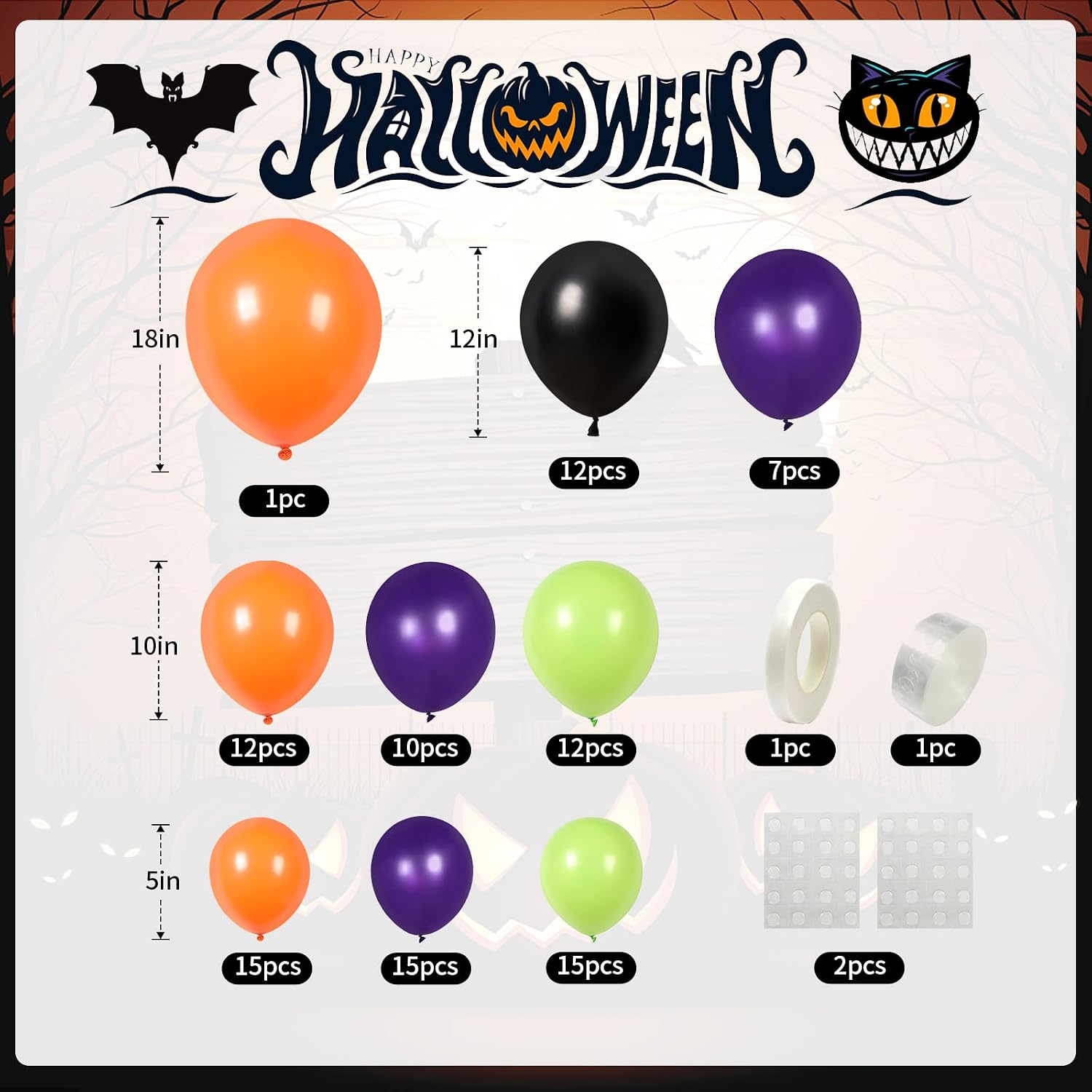Halloween Balloons Garland Arc - огляд і ціна Balloon Arch Kit