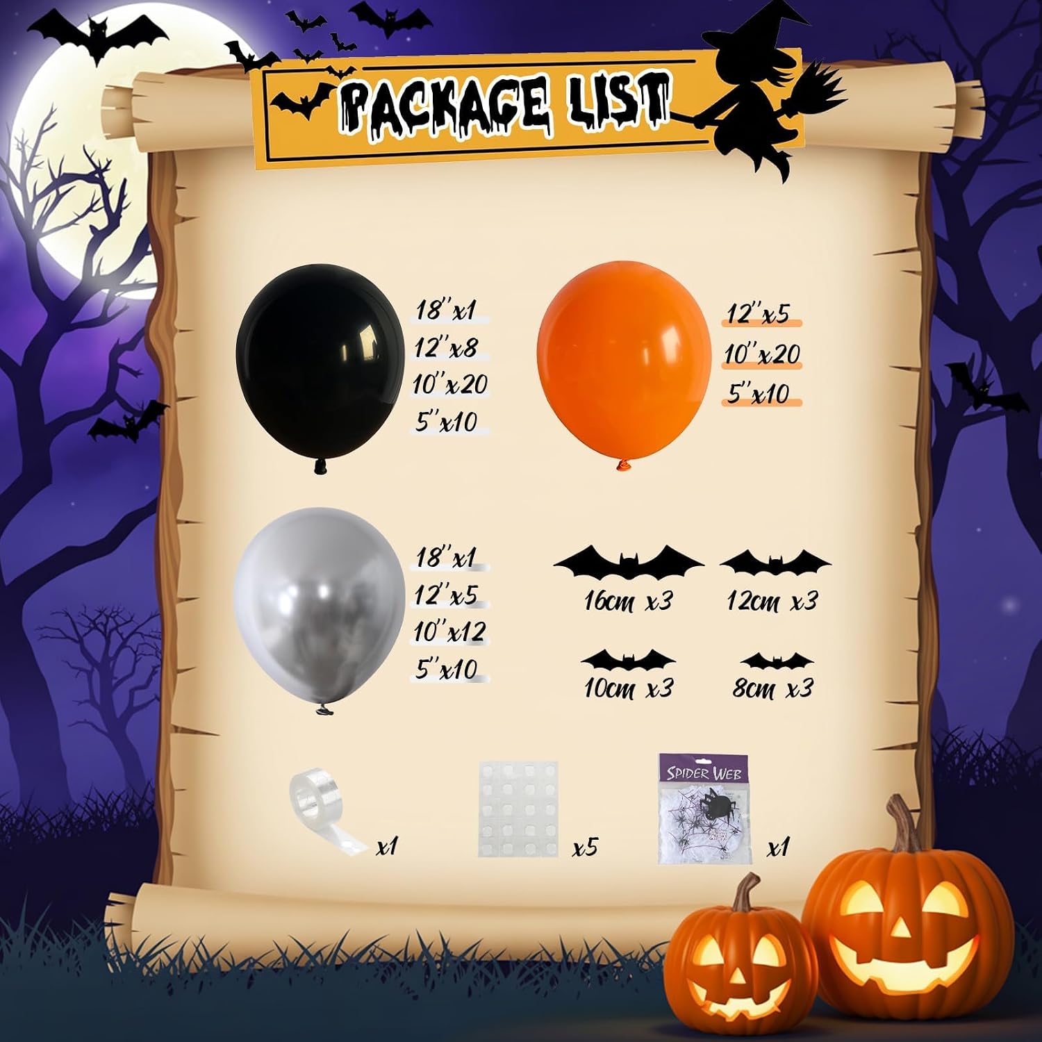 Halloween Balloon Arch Kit Bla - огляд і ціна Balloon Arch Kit
