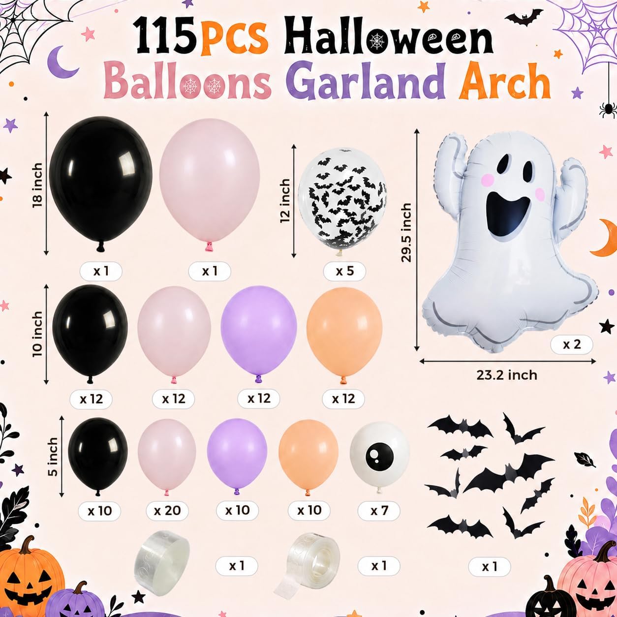 Halloween Balloons Garland Arc - огляд і ціна Balloon Arch Kit