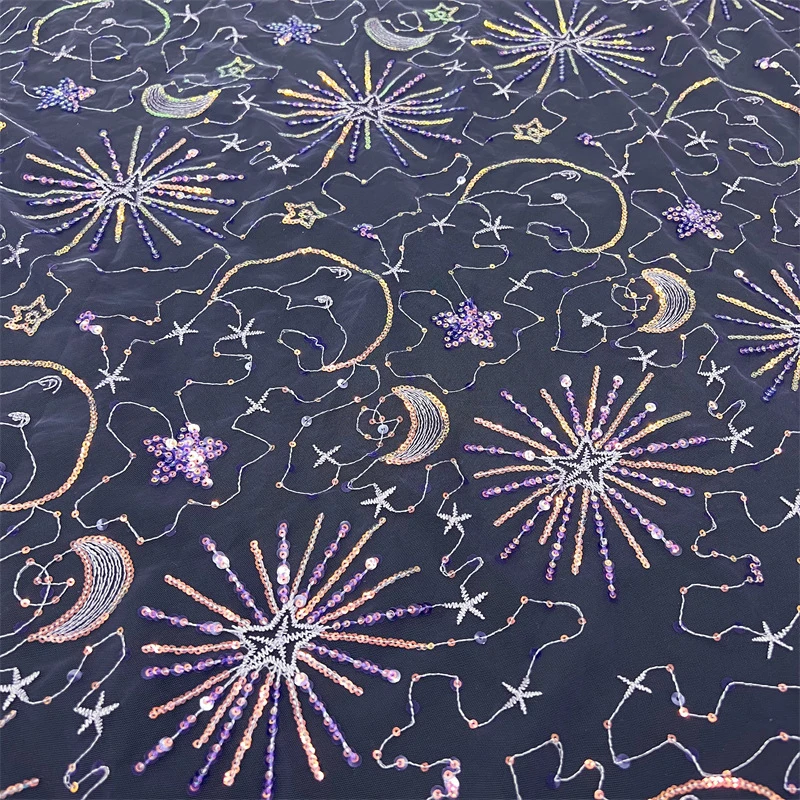 Colorful Star Moon Sequins Emb - огляд і ціна Glitter Tablecloth