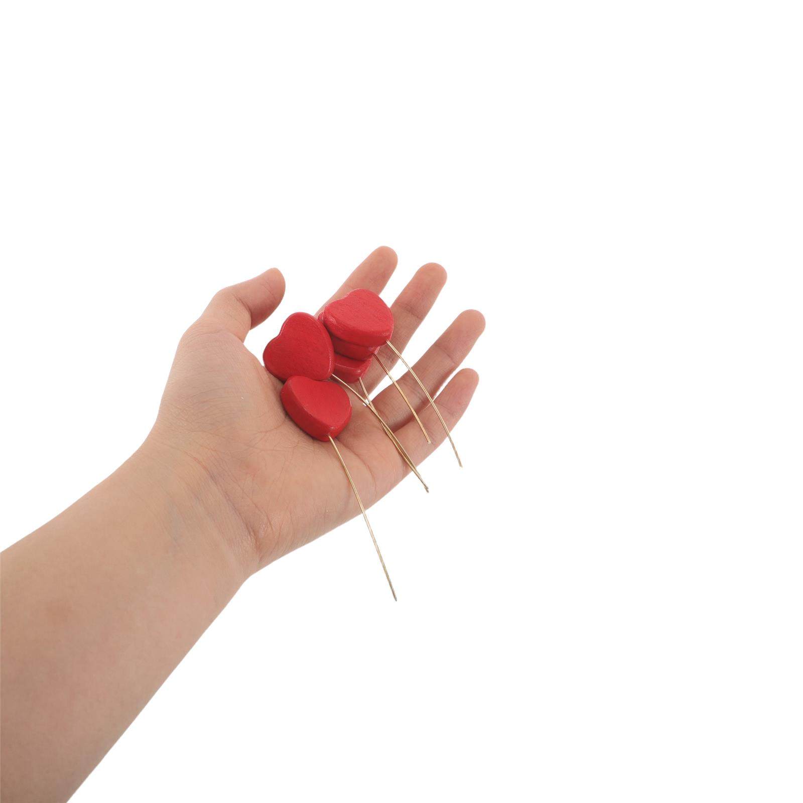 6Pcs Mini Wood Heart Picks Vas - огляд і ціна Centerpiece Stick