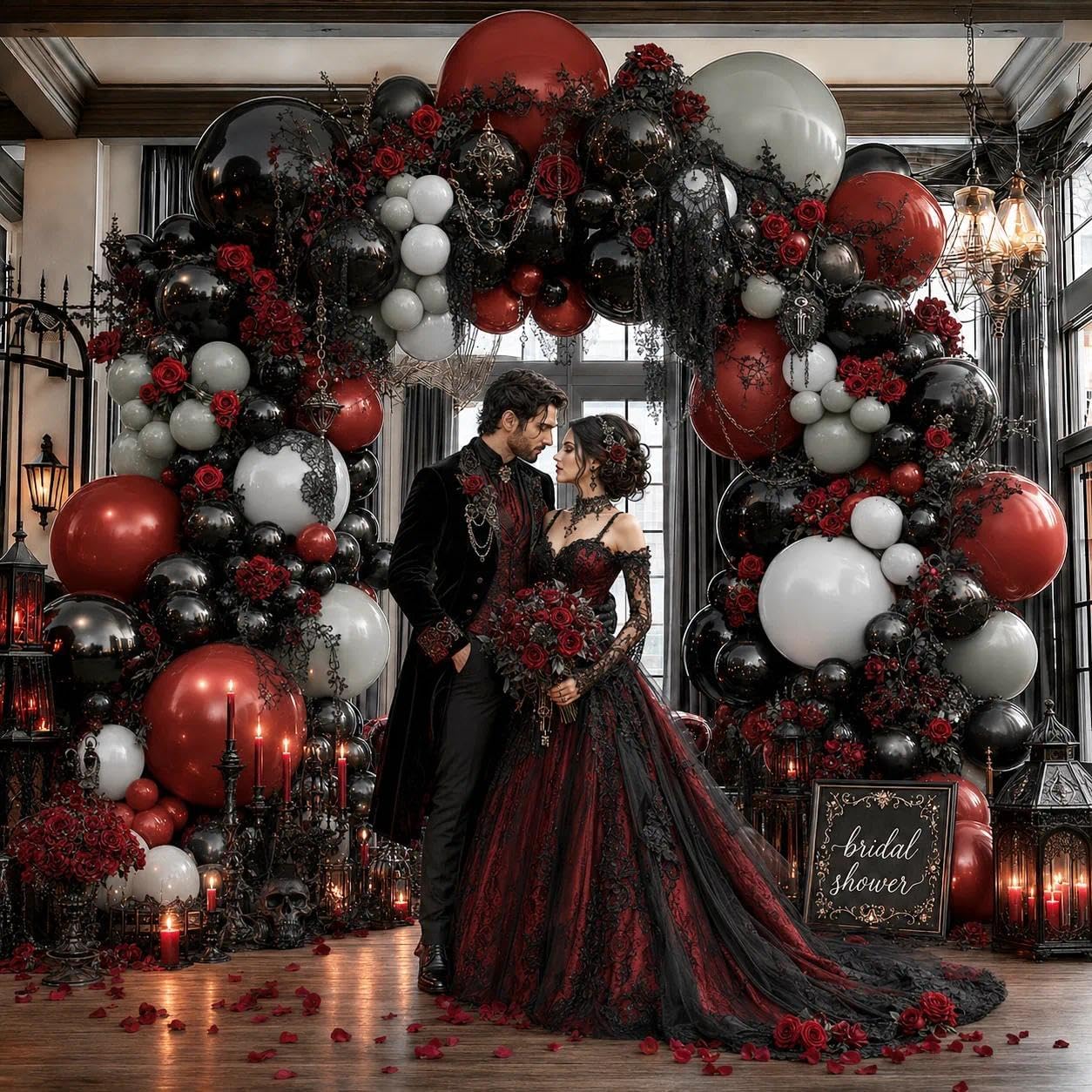 Dark Red Black Balloon Arch Ki - огляд і ціна Balloon Arch Kit